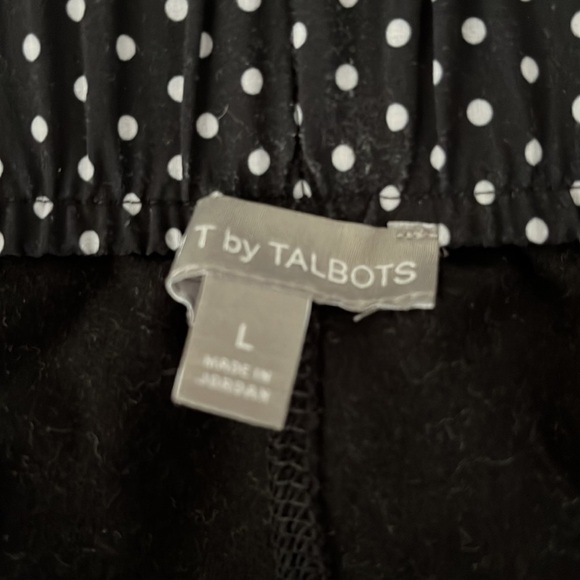 NWOT Talbots Women’s black and white skort with pockets, size large. - Picture 5 of 8